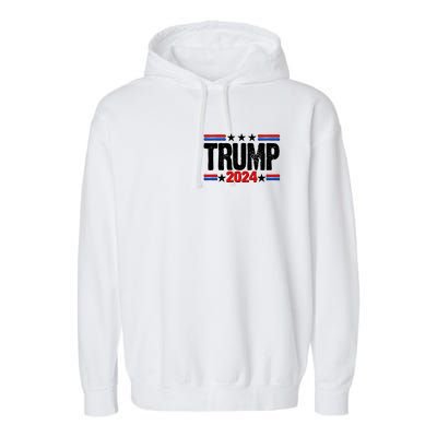 Im Voting For The Felon Trump 2024 Front Back Garment-Dyed Fleece Hoodie