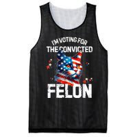 Im Voting For The Convicted Felon Funny Pro Trump Cat Lover Mesh Reversible Basketball Jersey Tank