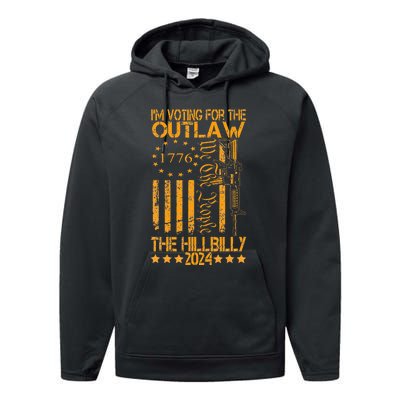 IM Voting For The Outlaw And The Hillbilly 2024 Pro 45 Performance Fleece Hoodie