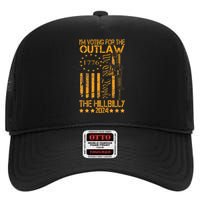 IM Voting For The Outlaw And The Hillbilly 2024 Pro 45 High Crown Mesh Back Trucker Hat