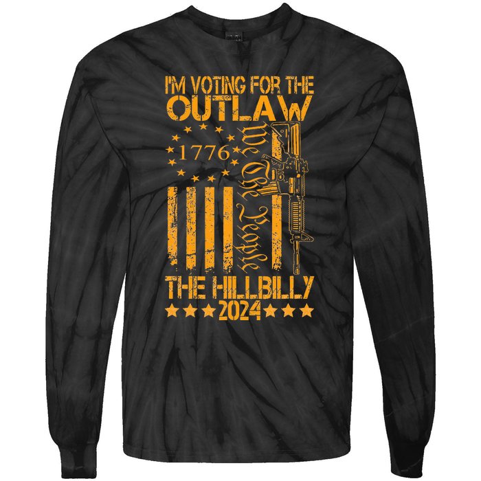 IM Voting For The Outlaw And The Hillbilly 2024 Pro 45 Tie-Dye Long Sleeve Shirt