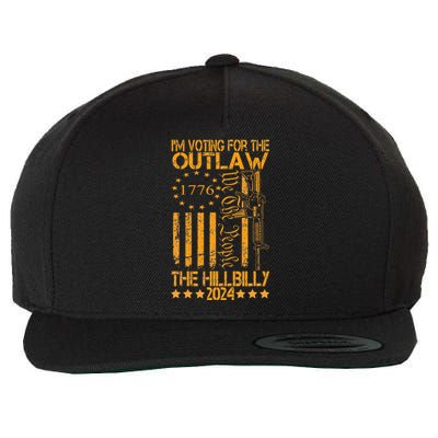 IM Voting For The Outlaw And The Hillbilly 2024 Pro 45 Wool Snapback Cap