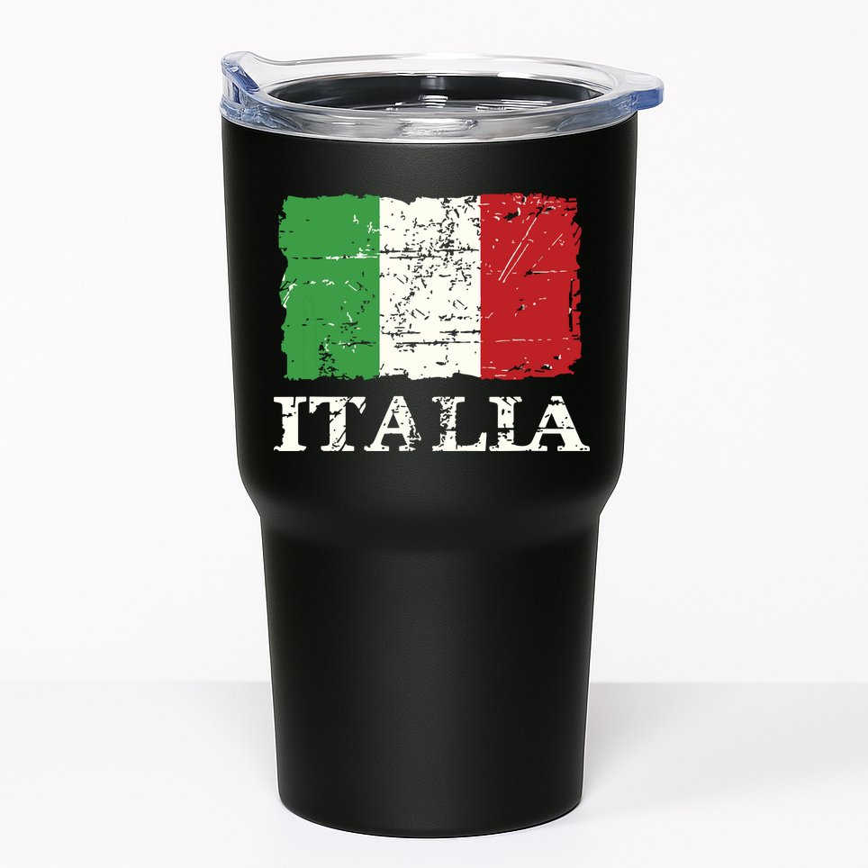 Italian Vintage Flag Italy Retro Banner Ensign Tumbler