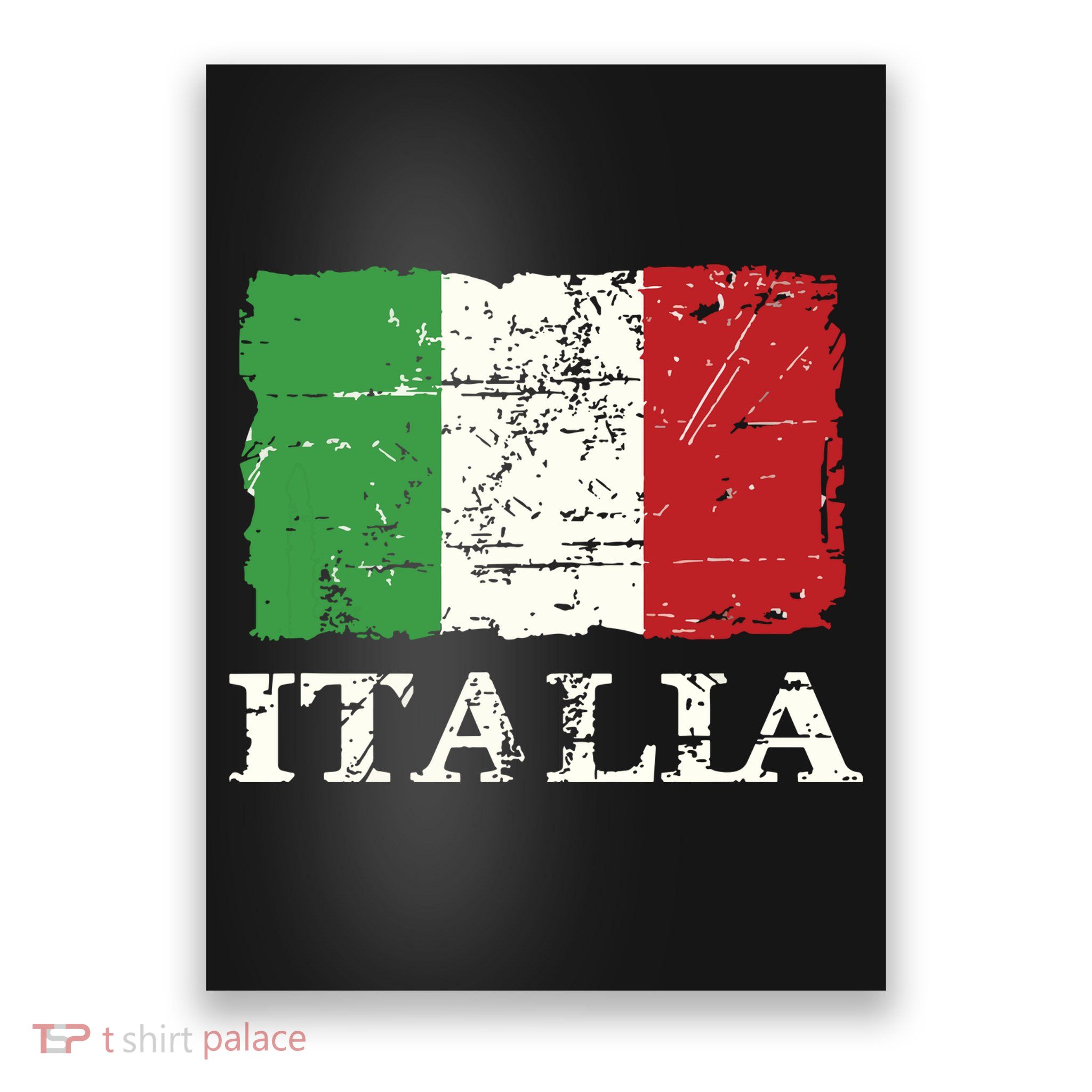 Italian Vintage Flag Italy Retro Banner Ensign Poster