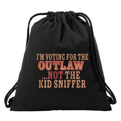 IM Voting For The Outlaw Not The K.I.D Sniffer Drawstring Bag
