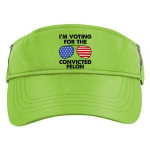 Im Voting For The Convicted Felon Pro Trump Usa Adult Drive Performance Visor