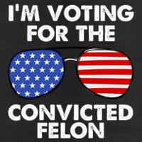 Im Voting For The Convicted Felon Pro Trump Usa Adult Drive Performance Visor