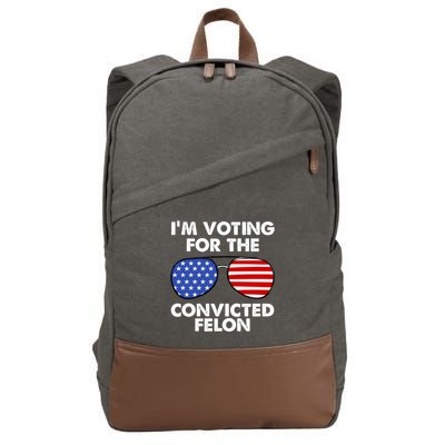Im Voting For The Convicted Felon Pro Trump Usa Cotton Canvas Backpack