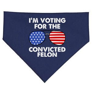 Im Voting For The Convicted Felon Pro Trump Usa USA-Made Doggie Bandana