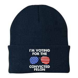 Im Voting For The Convicted Felon Pro Trump Usa Knit Cap Winter Beanie