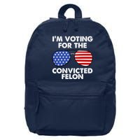 Im Voting For The Convicted Felon Pro Trump Usa 16 in Basic Backpack