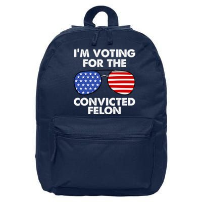 Im Voting For The Convicted Felon Pro Trump Usa 16 in Basic Backpack