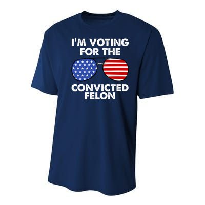 Im Voting For The Convicted Felon Pro Trump Usa Youth Performance Sprint T-Shirt