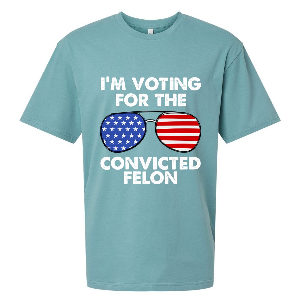 Im Voting For The Convicted Felon Pro Trump Usa Sueded Cloud Jersey T-Shirt