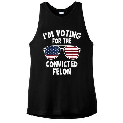 IM Voting For The Convicted Felon Ladies PosiCharge Tri-Blend Wicking Tank