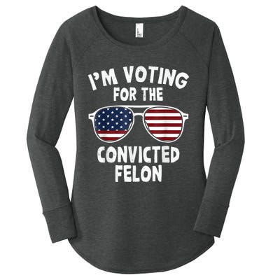 IM Voting For The Convicted Felon Women's Perfect Tri Tunic Long Sleeve Shirt