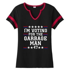 IM Voting For The Garbage Man Garbage For Trump 2024 Ladies Halftime Notch Neck Tee