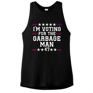 IM Voting For The Garbage Man Garbage For Trump 2024 Ladies PosiCharge Tri-Blend Wicking Tank