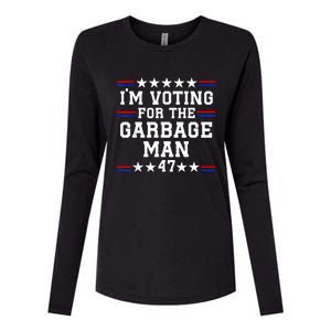 IM Voting For The Garbage Man Garbage For Trump 2024 Womens Cotton Relaxed Long Sleeve T-Shirt