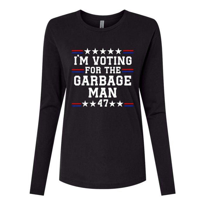 IM Voting For The Garbage Man Garbage For Trump 2024 Womens Cotton Relaxed Long Sleeve T-Shirt