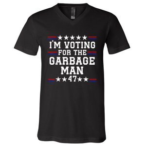 IM Voting For The Garbage Man Garbage For Trump 2024 V-Neck T-Shirt