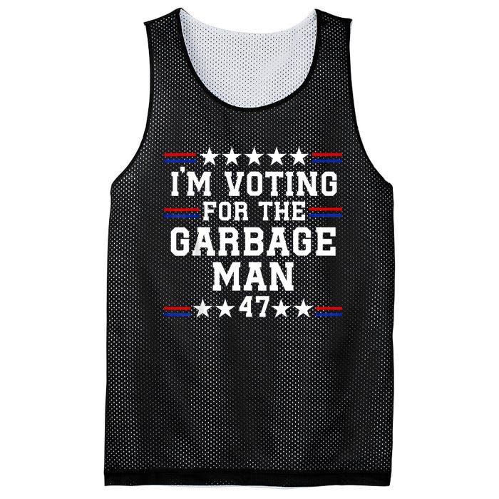 IM Voting For The Garbage Man Garbage For Trump 2024 Mesh Reversible Basketball Jersey Tank