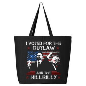 I Voted For The Outlaw And The Hillbilly Trump Vance 2024 25L Jumbo Tote