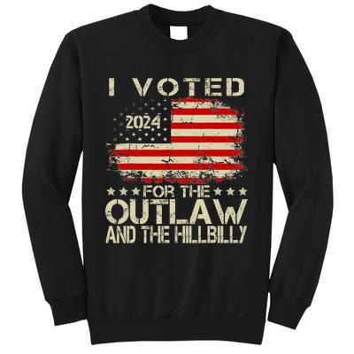 I Voted For The Outlaw And The Hillbilly 2024 Trump Victory Sweatshirt