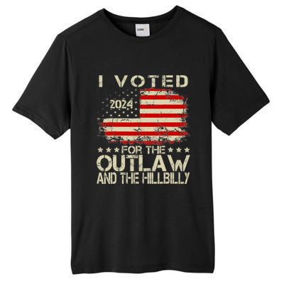 I Voted For The Outlaw And The Hillbilly 2024 Trump Victory Tall Fusion ChromaSoft Performance T-Shirt