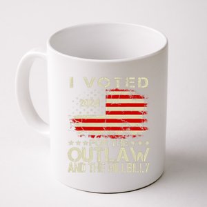 I Voted For The Outlaw And The Hillbilly 2024 Trump Victory Coffee Mug