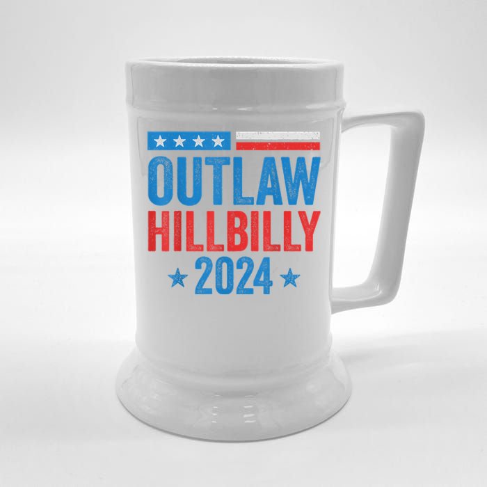 IM Voting For The Outlaw And The Hillbilly Trump Vance 2024 Beer Stein