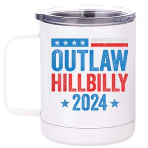 IM Voting For The Outlaw And The Hillbilly Trump Vance 2024 12 oz Stainless Steel Tumbler Cup