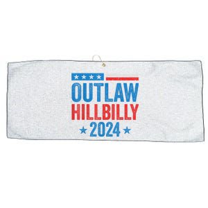 IM Voting For The Outlaw And The Hillbilly Trump Vance 2024 Large Microfiber Waffle Golf Towel