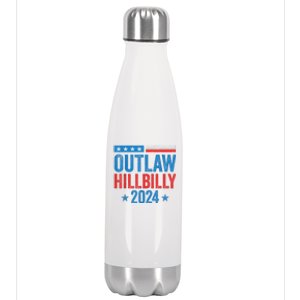 IM Voting For The Outlaw And The Hillbilly Trump Vance 2024 Stainless Steel Insulated Water Bottle