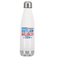 IM Voting For The Outlaw And The Hillbilly Trump Vance 2024 Stainless Steel Insulated Water Bottle