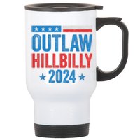 IM Voting For The Outlaw And The Hillbilly Trump Vance 2024 Stainless Steel Travel Mug