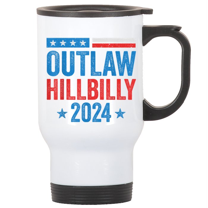 IM Voting For The Outlaw And The Hillbilly Trump Vance 2024 Stainless Steel Travel Mug