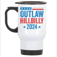 IM Voting For The Outlaw And The Hillbilly Trump Vance 2024 Stainless Steel Travel Mug