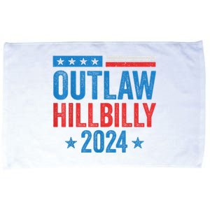 IM Voting For The Outlaw And The Hillbilly Trump Vance 2024 Microfiber Hand Towel