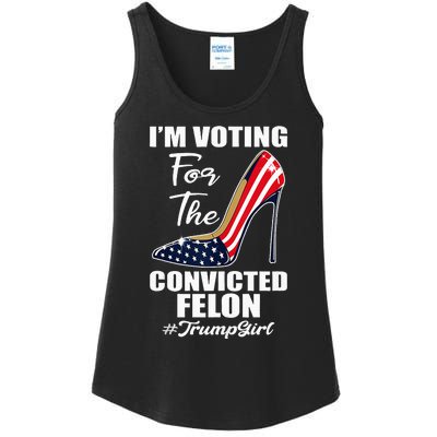 IM Voting For The Convicted Felon Pro Trump 2024 Ladies Essential Tank