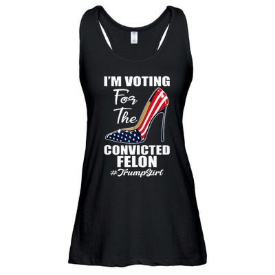 IM Voting For The Convicted Felon Pro Trump 2024 Ladies Essential Flowy Tank