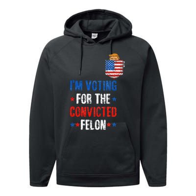 IM Voting For The Convicted Felon Performance Fleece Hoodie