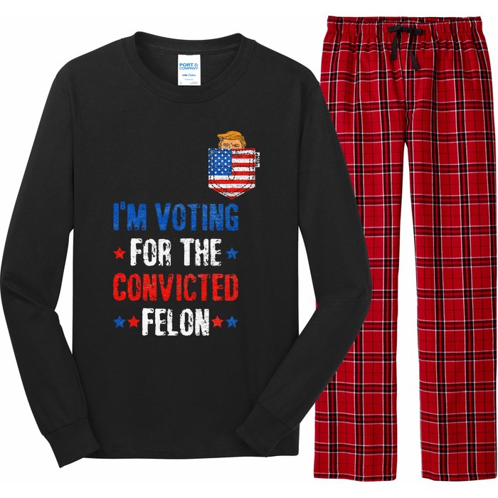 IM Voting For The Convicted Felon Long Sleeve Pajama Set