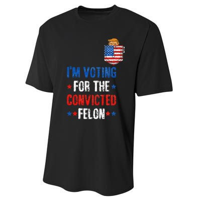 IM Voting For The Convicted Felon Performance Sprint T-Shirt