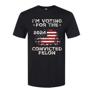 IM Voting For The Convicted Felon American Flag Softstyle CVC T-Shirt