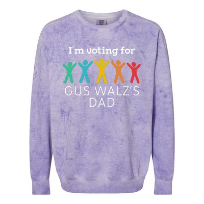 IM Voting For Gus Walz Dad Harris Walz 2024 Colorblast Crewneck Sweatshirt