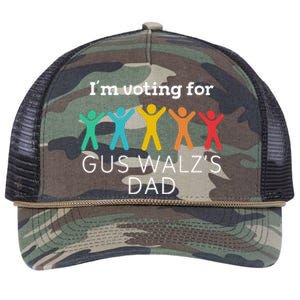 IM Voting For Gus Walz Dad Harris Walz 2024 Retro Rope Trucker Hat Cap