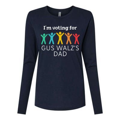 IM Voting For Gus Walz Dad Harris Walz 2024 Womens Cotton Relaxed Long Sleeve T-Shirt