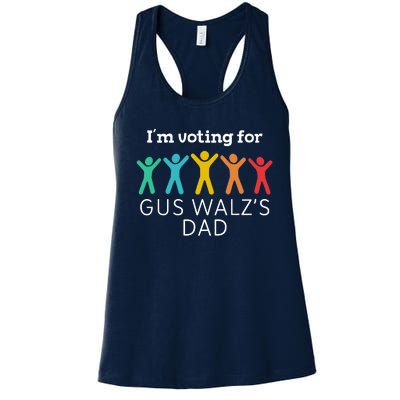 IM Voting For Gus Walz Dad Harris Walz 2024 Women's Racerback Tank