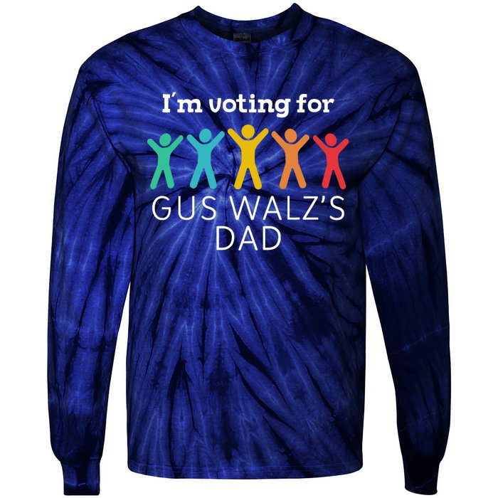 IM Voting For Gus Walz Dad Harris Walz 2024 Tie-Dye Long Sleeve Shirt